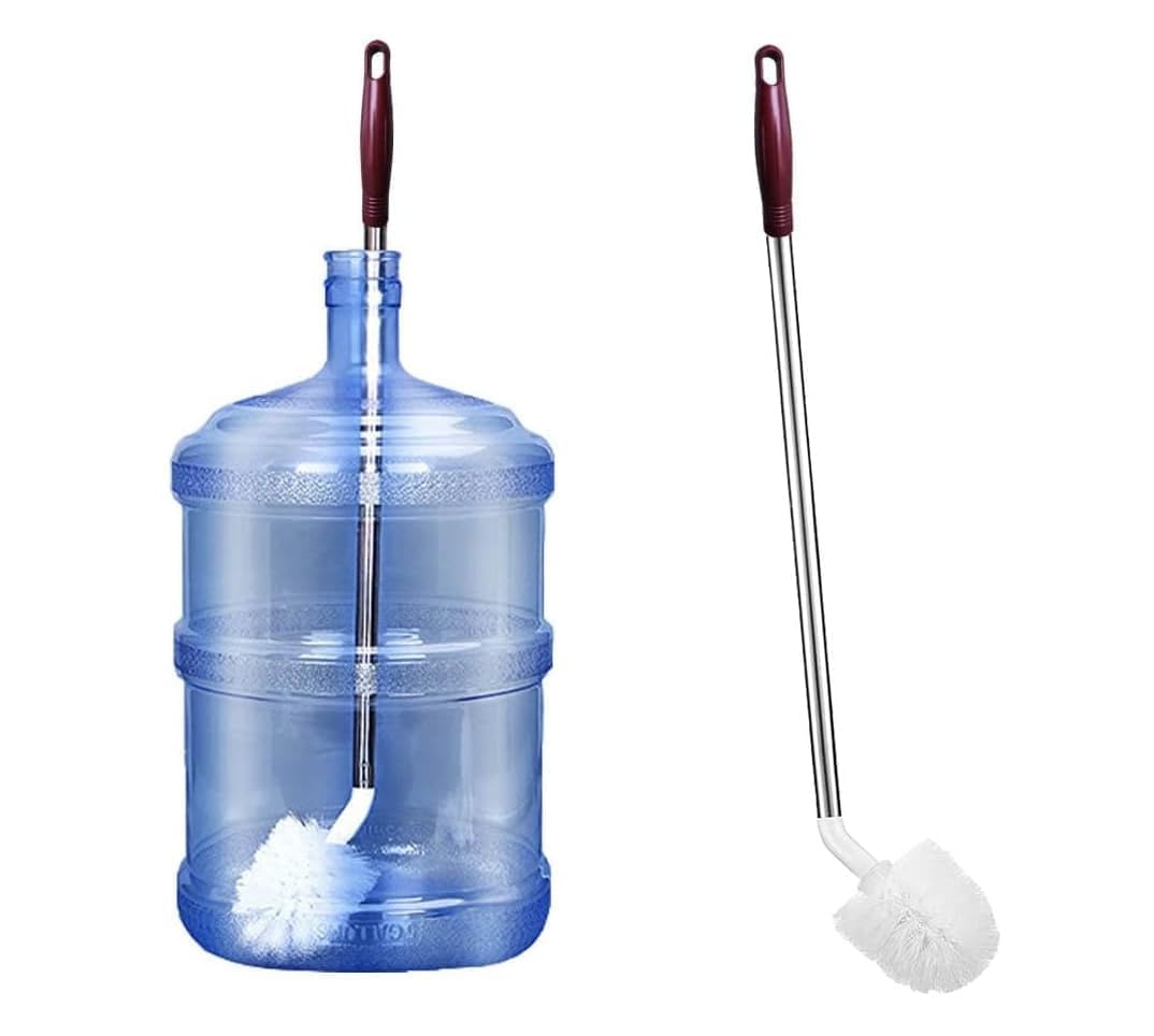 NestWise 20L Water Can Cleaning Brush  Long Handle 360 Rotating Bottle & Jar Cleaner for PVC Cans, Gallon Bottles & Dispensers 