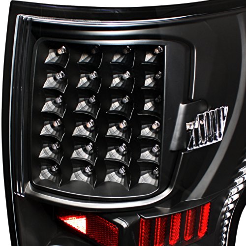 Akkon - For 07-13 Toyota Tundra Pickup Truck Black Bezel Rear Led Tail Lights Brake Lamps Replacement Pair