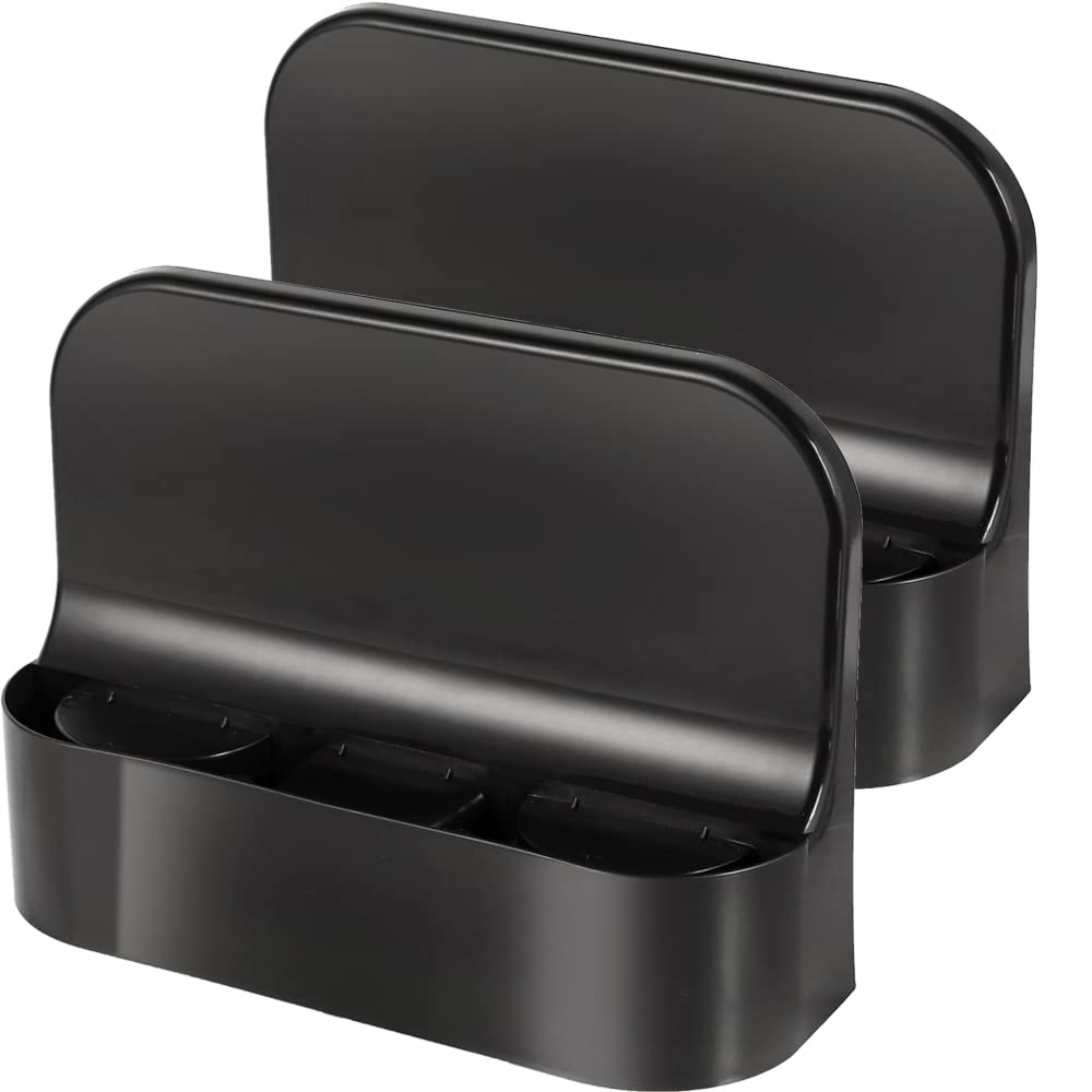 Heart Horse 2Pcs Cup Holder Portable Multifunction Vehicle Seat Cup Cell Phone Drinks Holder Box Car Interior Organizer (Black)