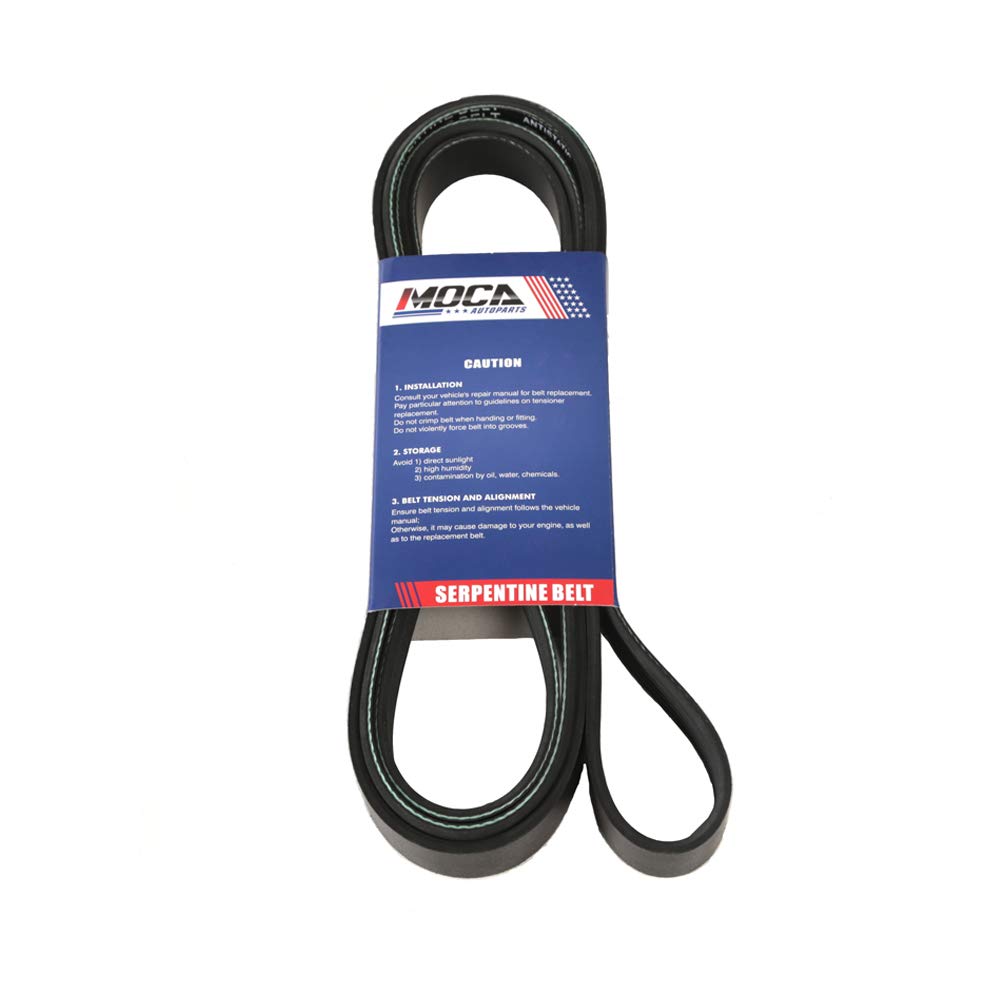 MOCA 6PK2553 EPDM Serpentine Belt Compatible with 1990-1994 for Saab 9000 2.3L, 2007-2008 for Dodge Caliber 1.8L 2.0L (from: 09/