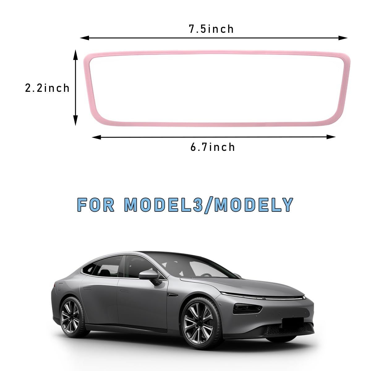 Povtii 2 Pcs Rear View Mirror Protector Frame, Silicone Automotive Interior Rearview Mirror Cover For Women Girls, Mirror Edge P