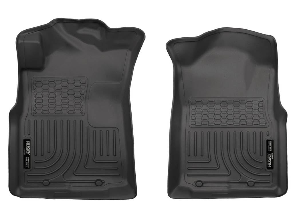 Husky Liners Weatherbeater Floor Mats | Fits 2005-2015 Toyota Tacoma, Double & Access Cab; 2005-2014 Tacoma Standard Cab | Front Row, 2-Pc Black - 13941