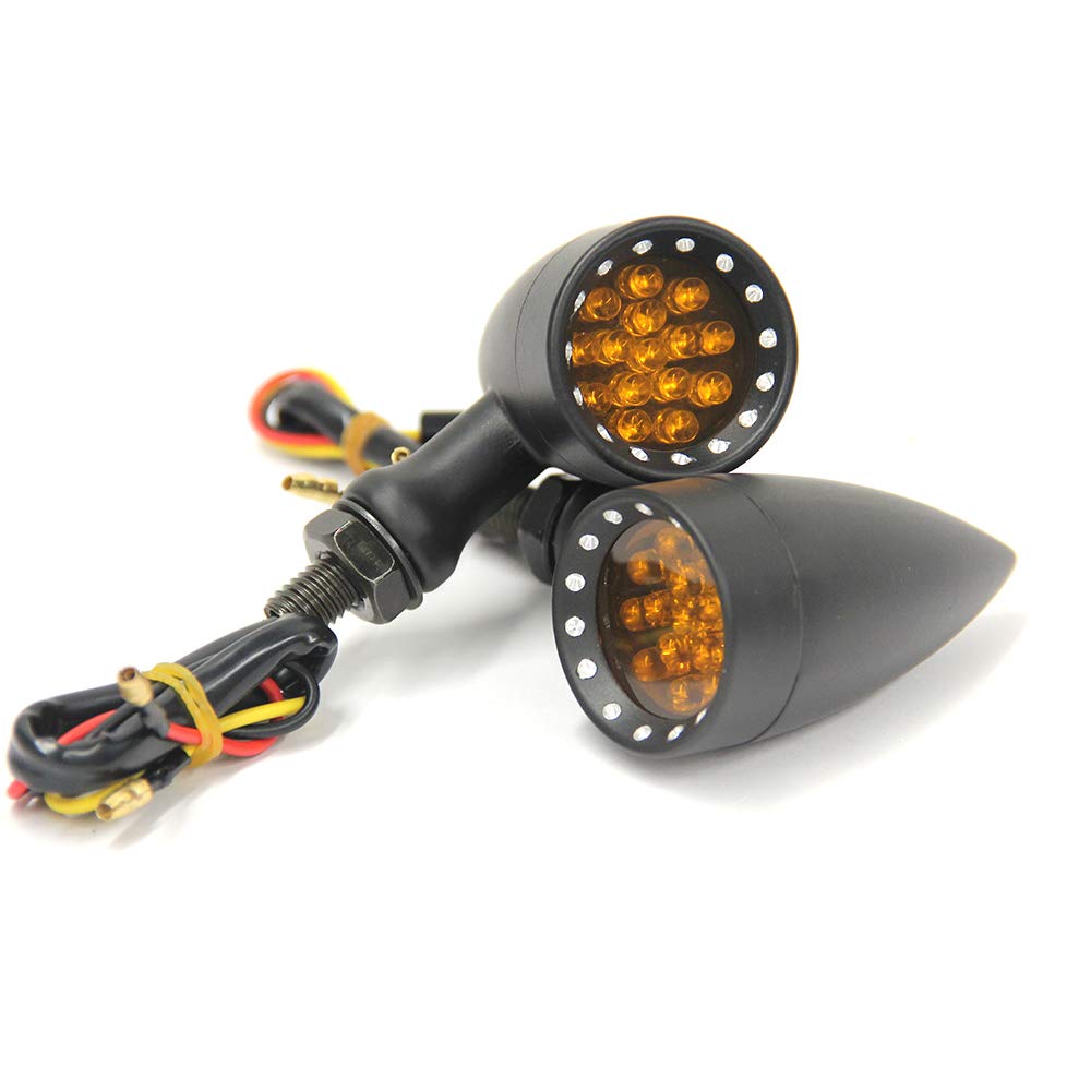 Miss Moly Bobber Cafe Motorcycle Led Black Bullet Red Brake Blinker Turn Signal Tail Light