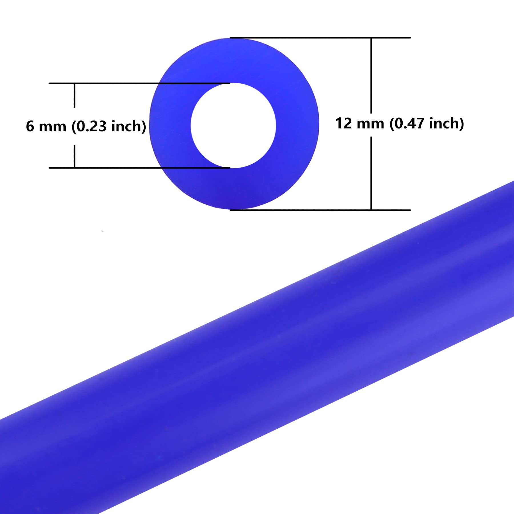 Ucreative 5Ft Id 1/4'' (6Mm) High Temperature Silicone Vacuum Tubing Hose 130Psi Max Pressure Blue