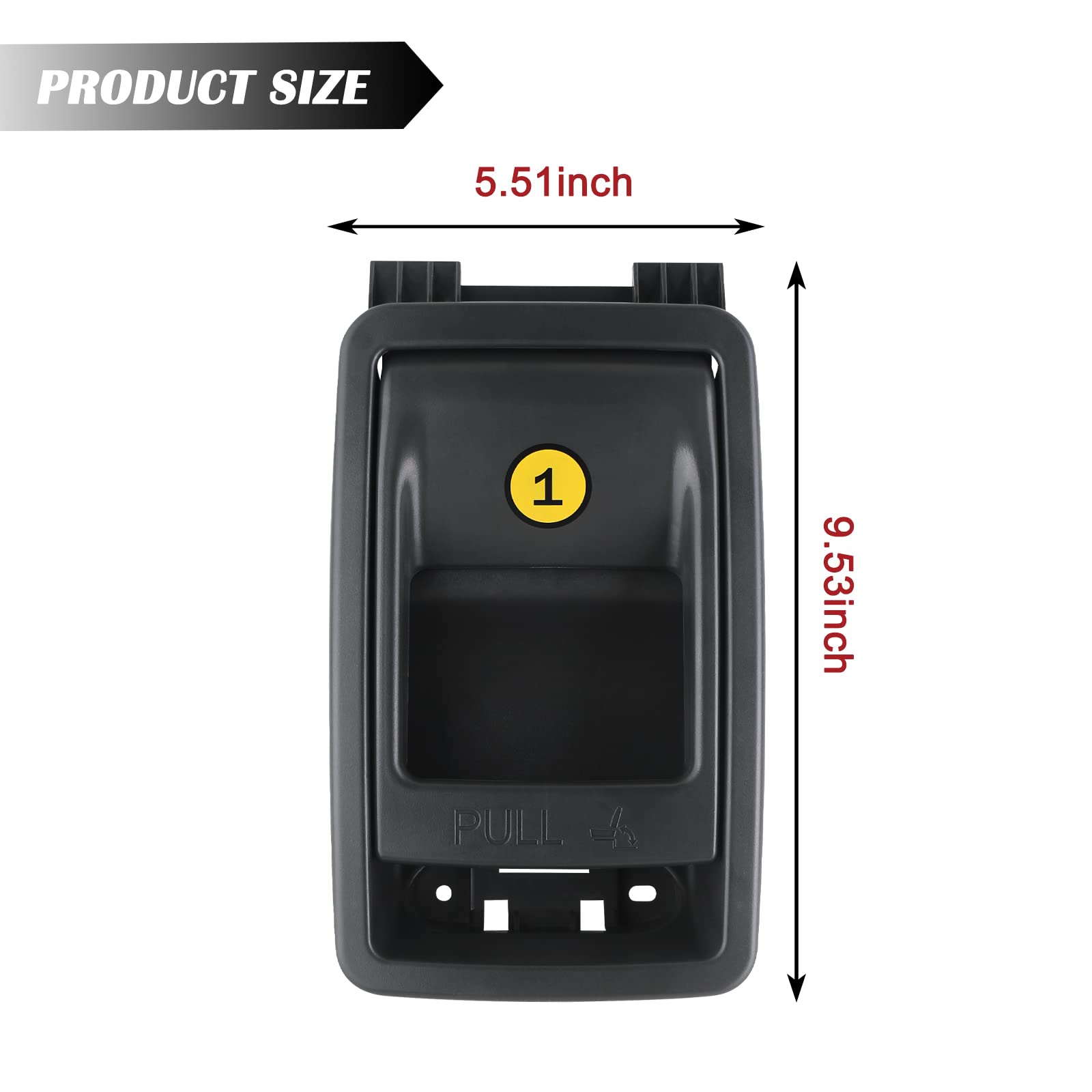 TQPONLY Folding Seat Latch Release Handle for 11-20 Toyota Sienna, Black Replacement Part 75220 72909-08011