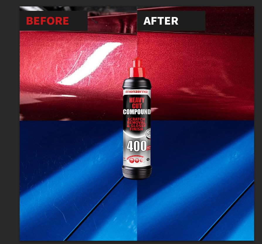 menzerna ''Heavy Cut Compound 400'' Car Polish I Heavy Cut, Medium Cut & Finish I Buffing & Polishing Compound for Scratch Repai