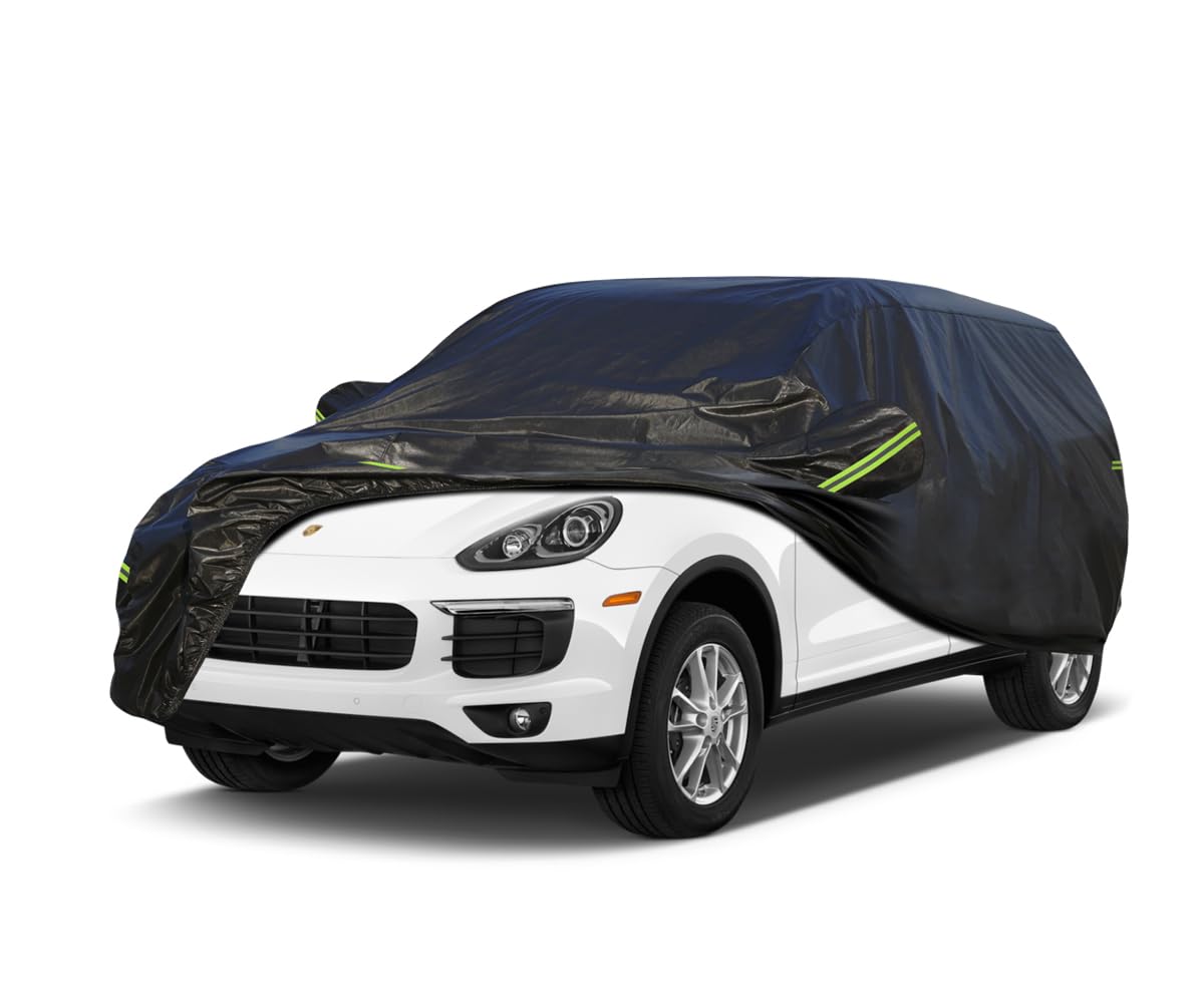 Koukou Waterproof Suv Car Cover Suitable For Porsche Cayenne From 2002 To 2025, 7 Layers Windproof All Weather Waterproof Outdoo