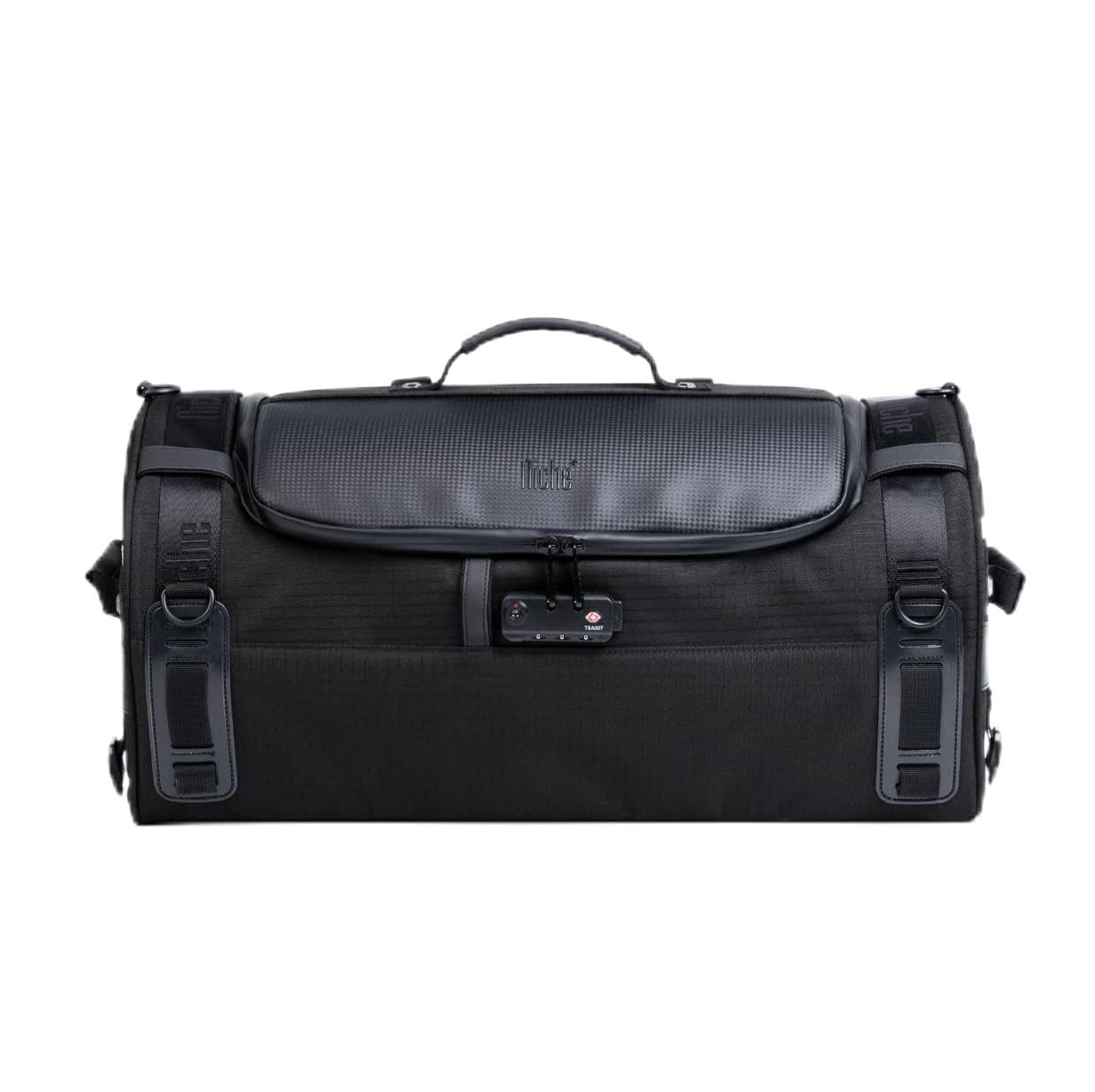 Niche Stackable Tail Bag, Three Sizes, Motorcycle Rear Seat Bag With Waterproof Rain Cover, Motorbike Travel Luggage, Zipper Closure, Large Capacity-36L