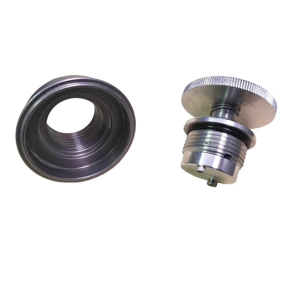 Rullo Stealth Paintable Raw Aluminum Pop Up Gas Cap W/Steel Weld In Bung