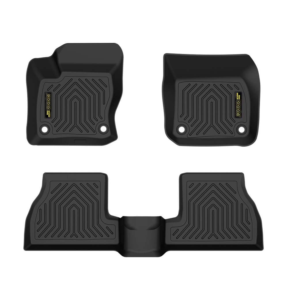 Floor Cargo Liners Fit Ford Focus 2012 2013 2014 2015 2016 2017 2018 1st & 2nd Row TPE All Weather Protection Floor Mats Set Bla