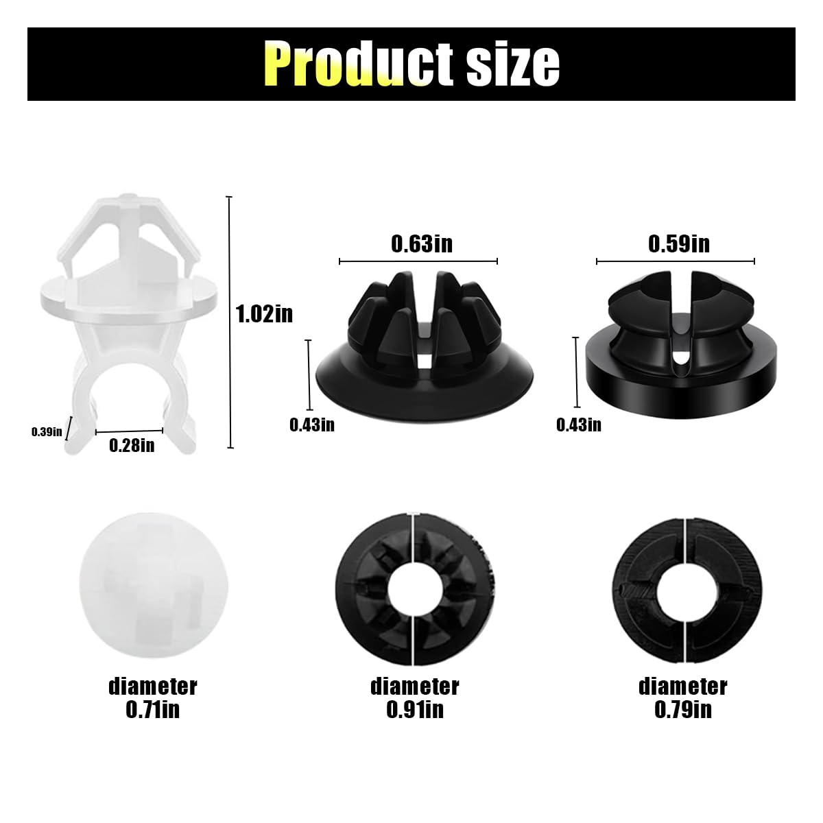 30PCS Hood Prop Rod Holder Clips, Car Hood Rod Clip Car Engine Hood Stay Clips, Car Hood Support Rod Compatible with 91503-SS0-0