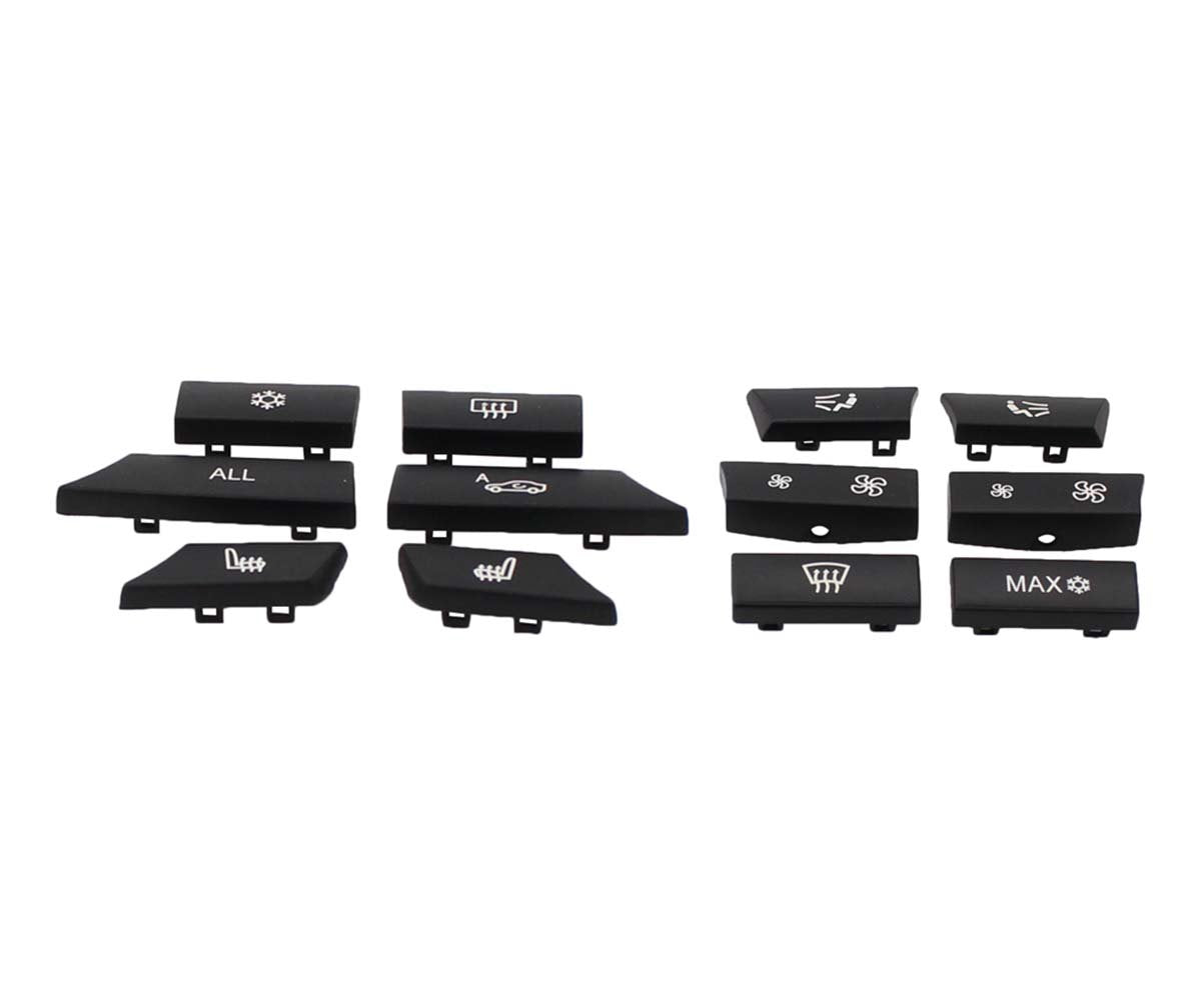 Motoku Set Of 12 Air Conditioning A/C Heater Button Key Caps Switch Cover Repair Kit For Bmw 5 6 7 F10 F01 F12 61319313923 931392