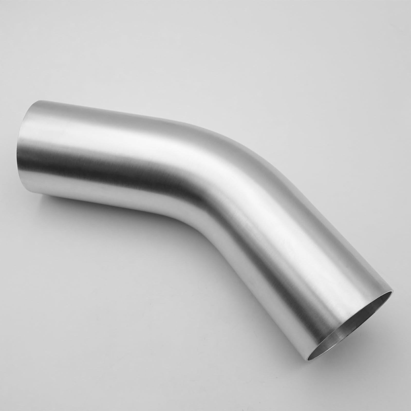 AC PERFORMANCE 3.5'' (89mm) OD 45 Degree Aluminum Elbow Intercooler Pipe Air Intake Tube, 1.28D Radius, Brushed Finish