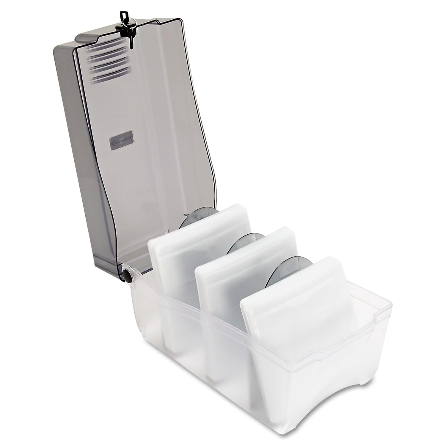 Innovera 39502 CD/DVD Storage Case Holds 150 Discs Clear/Smoke