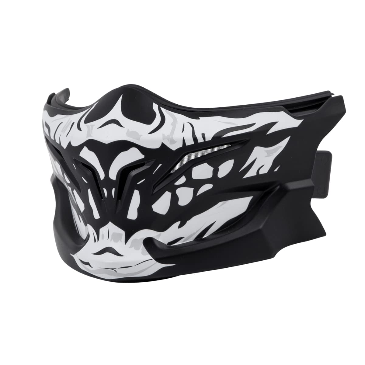Scorpionexo Covert Optional Replacement Chin Cover For Covert Helmets Skull (Black/White)