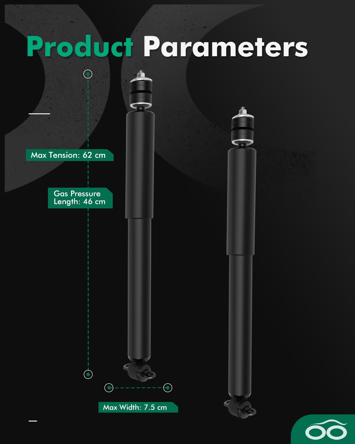 Scitoo For Jeep Auto Shocks (Front,2Pcs), Shocks Absorbers Assemblies Set Fit For 1999 2000 2001 2002 2003 2004 For Jeep Grand F