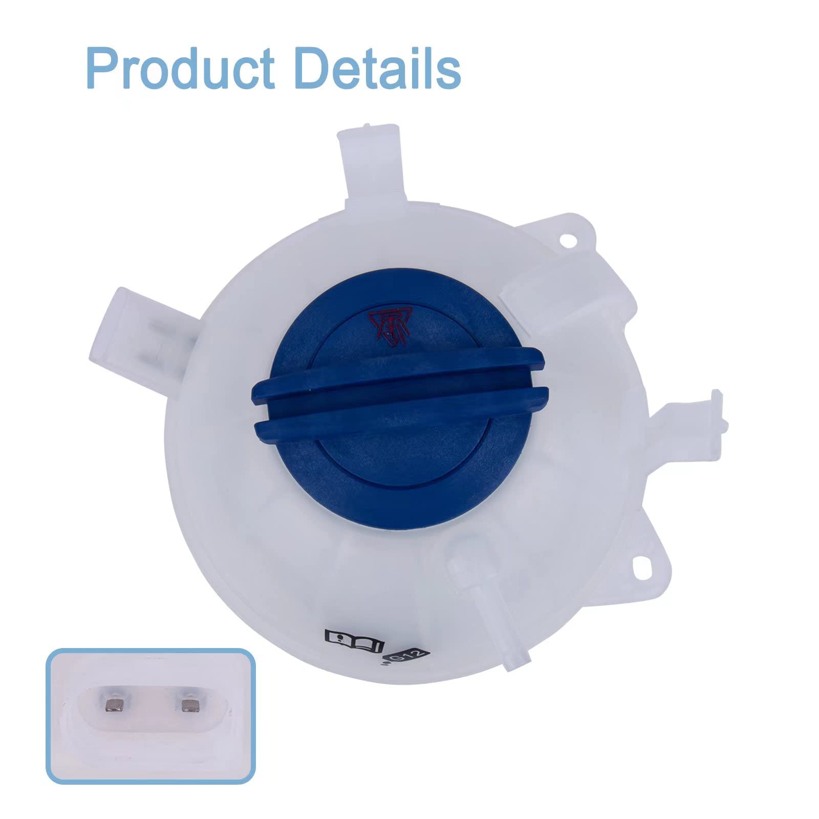 Radiator Coolant Overflow Reservoir(With cover).Fit for Audi A3 VW Jetta Golf Passat Beetle.Expansion Recovery Tank. Replaces Pa