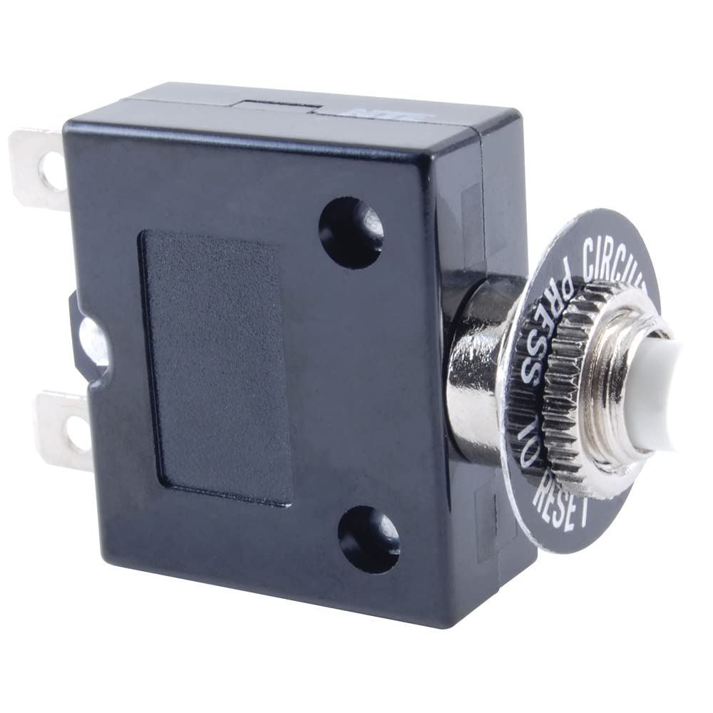 NTE Electronics R58-30A Series R58 Thermal Circuit Breaker, 250' Quick Connect Terminal, 0.004 Ohms Resistance, 30 Amp