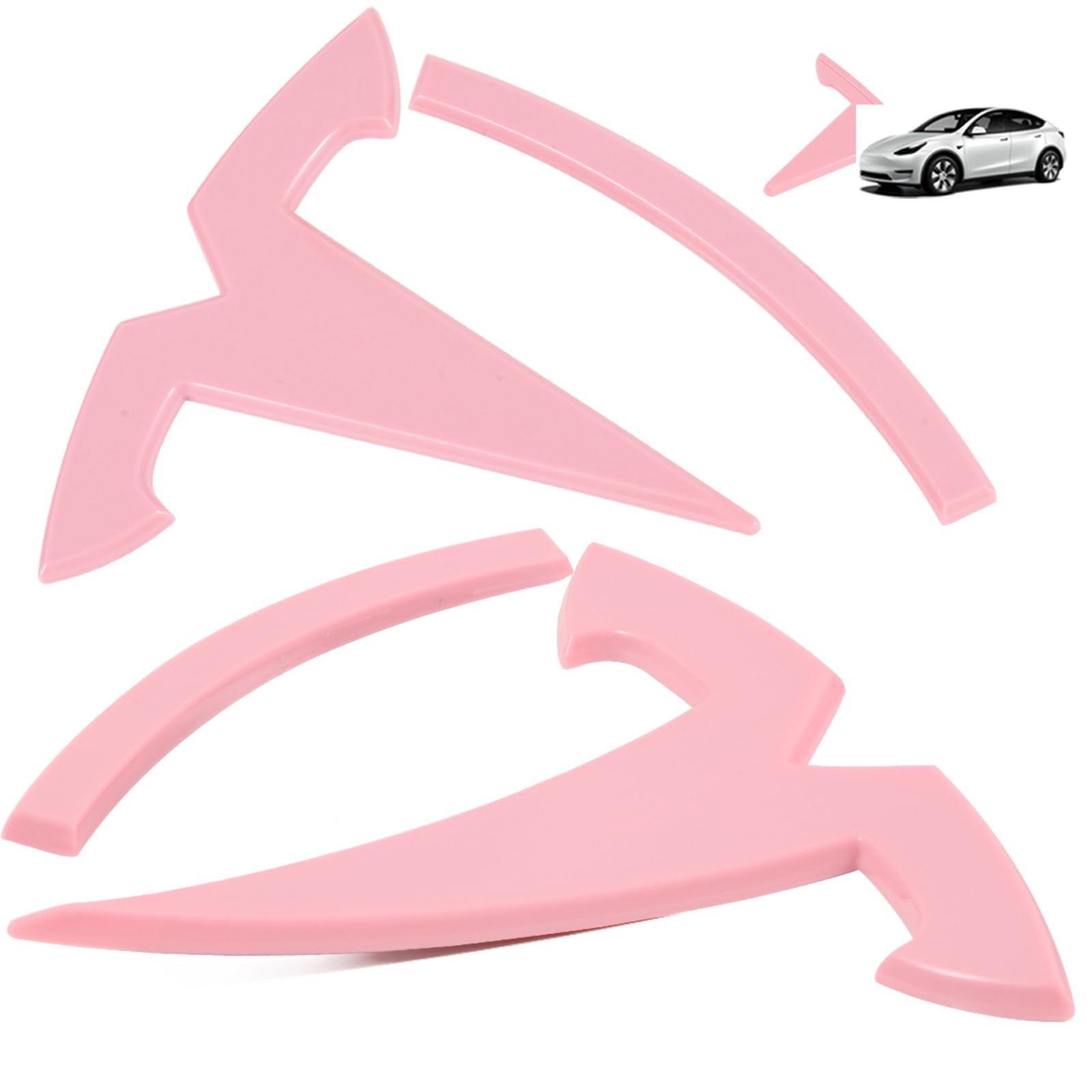 Emblem Accessories Compatible With Model Y 2023 2022 2021 3Pcs Logo Cover