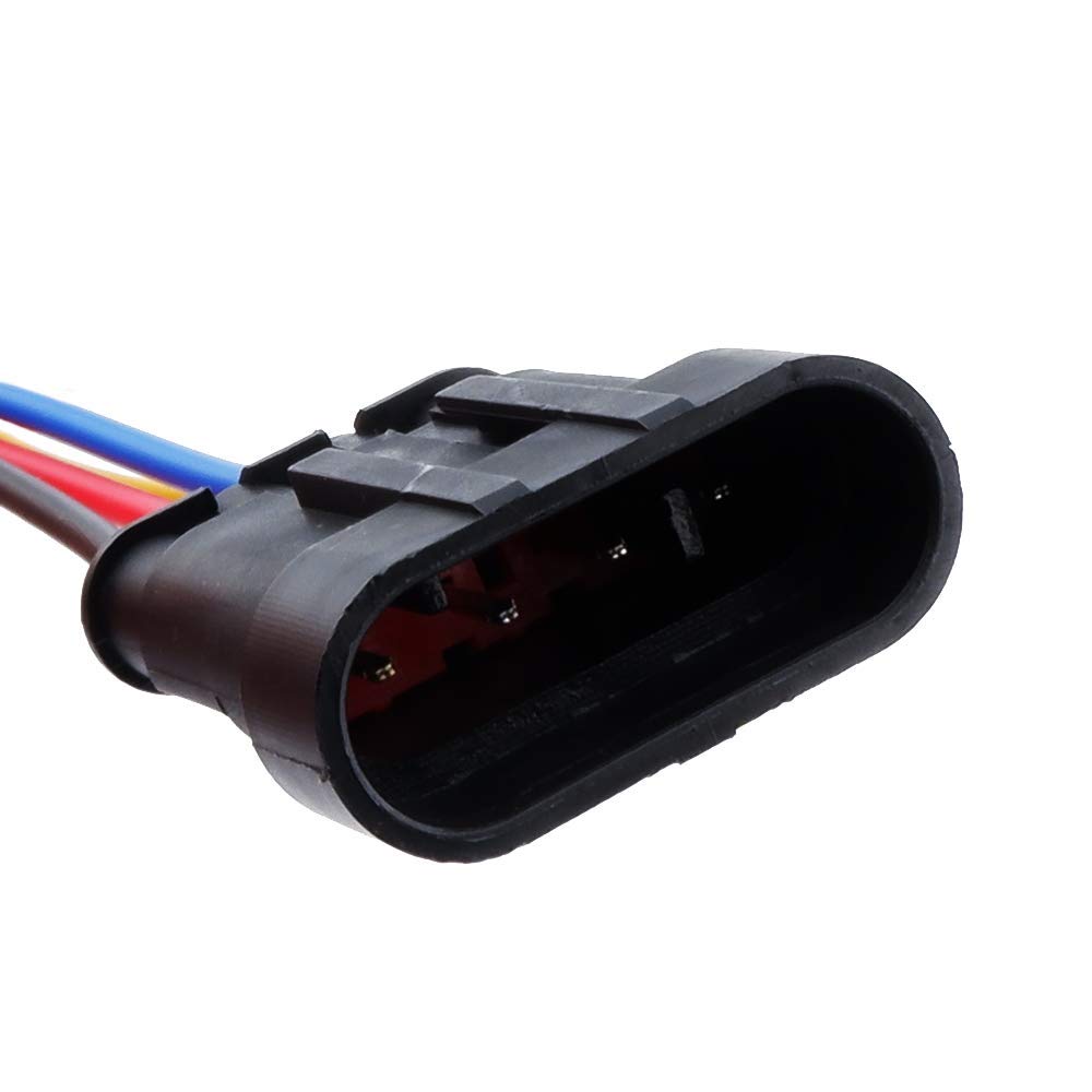 Muyi 5 Sets 4 Pin Wire Connector 18Awg Waterproof Electrical Connectors Kit With 10Cm Pigtail 1.5Mm Series Weatherpack Connectors (4 Pin)