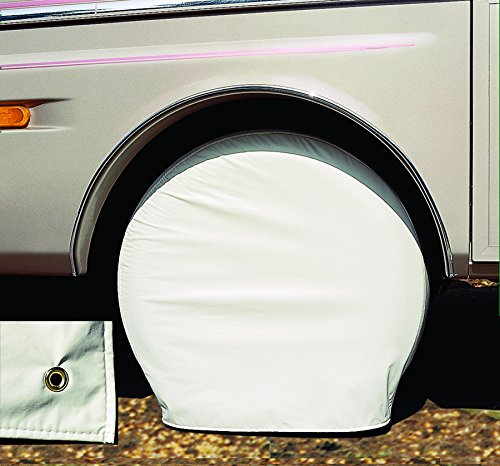 Adco 3949 Polar White Single Axle Ultra Tyre Gard Tire Wheel Cover 40-42'' Set Of 2