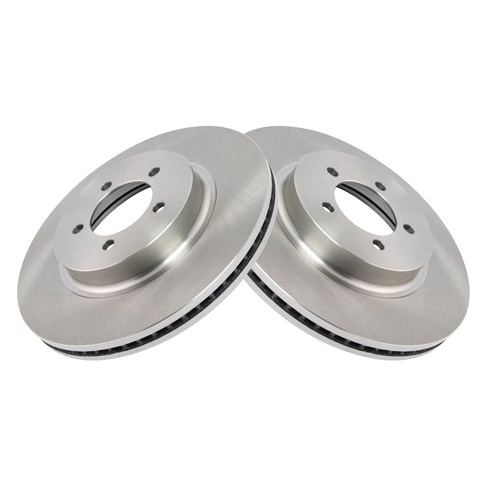 Trq Front Brake Rotors Set Vented Compatible With 2003-2005 Lincoln Aviator