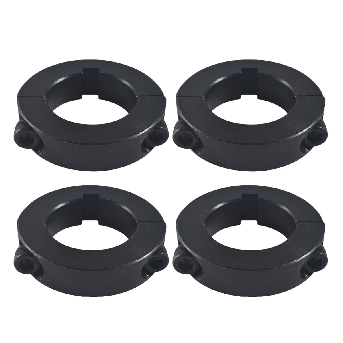 Sjvlxhi 4 X 1 1/4' Lock Collar Clamp Go Kart Axle Bearing Collars Sprocket Hub Locks