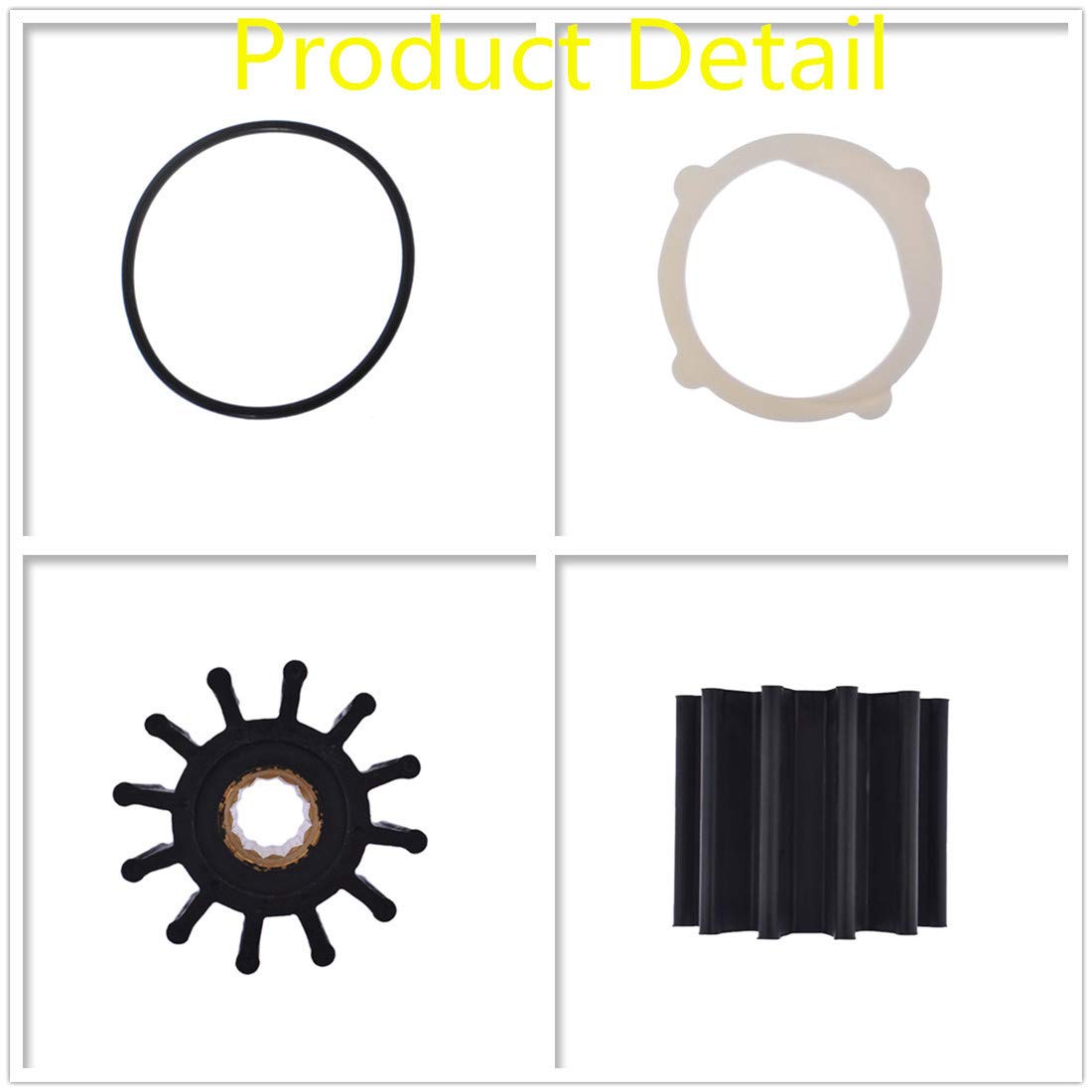 Wflnhb Water Pump Impeller Repair Kit Replacement For Johnson 09-812B-1 F6B-9 102480501