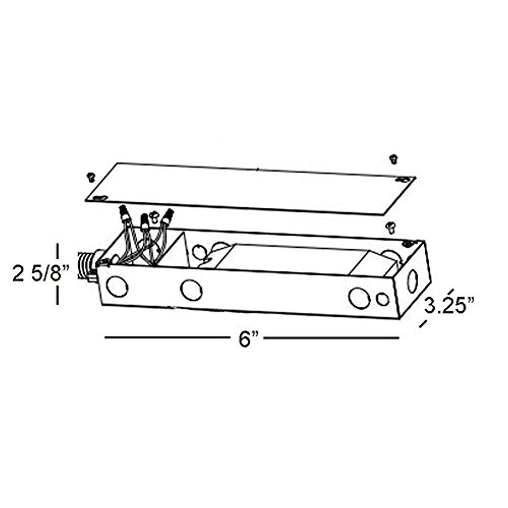 Wac Lighting En-2460-Rb2 120V Input 24V Output 60W Remote Enclosed Electronic Transformer, Black