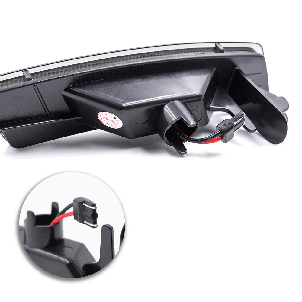 Mingrui Test 2Pcs Amber Led Side Marker Lights Kit For Vw Tiguan 2018-Up Beetle 2012-2019 Smoked Lens Replace Oem Front Bumper Sidemarker Lamp