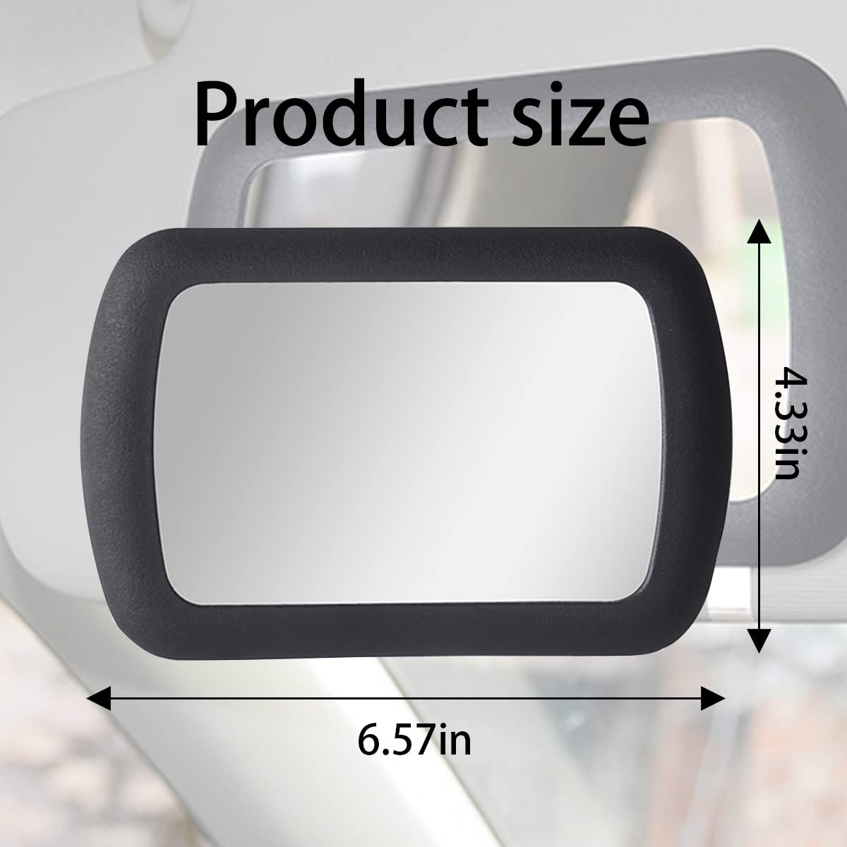 AUCELI Sun Visor Mirror, Car Makeup Vanity Mirror, Clip on Rear View Sun Shading Mirror for Women, Deluxe Portable Car Visor Cos