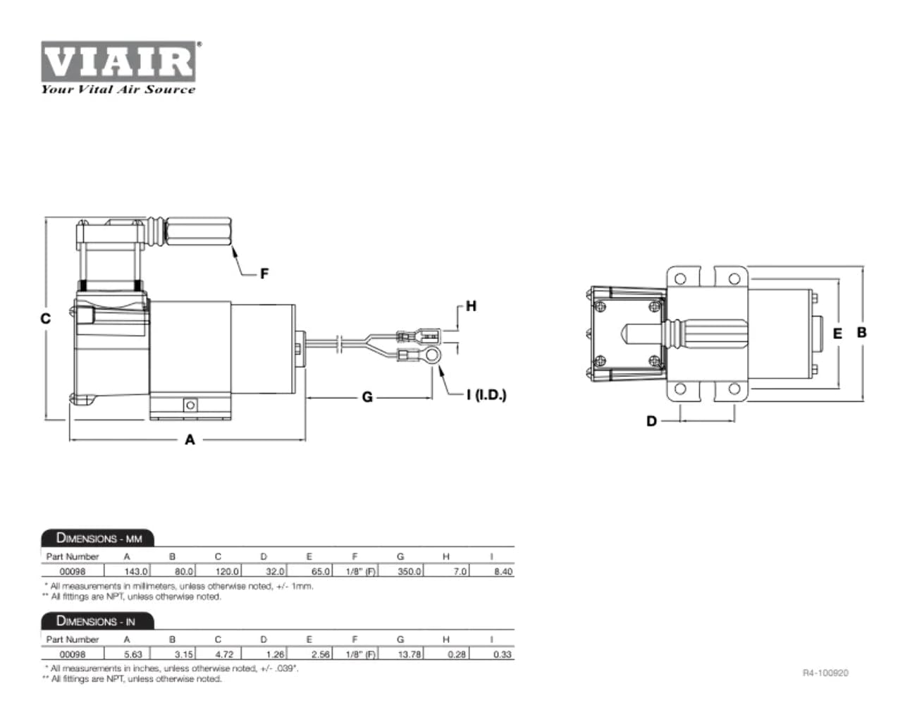 Viair 98 Compressor Kit