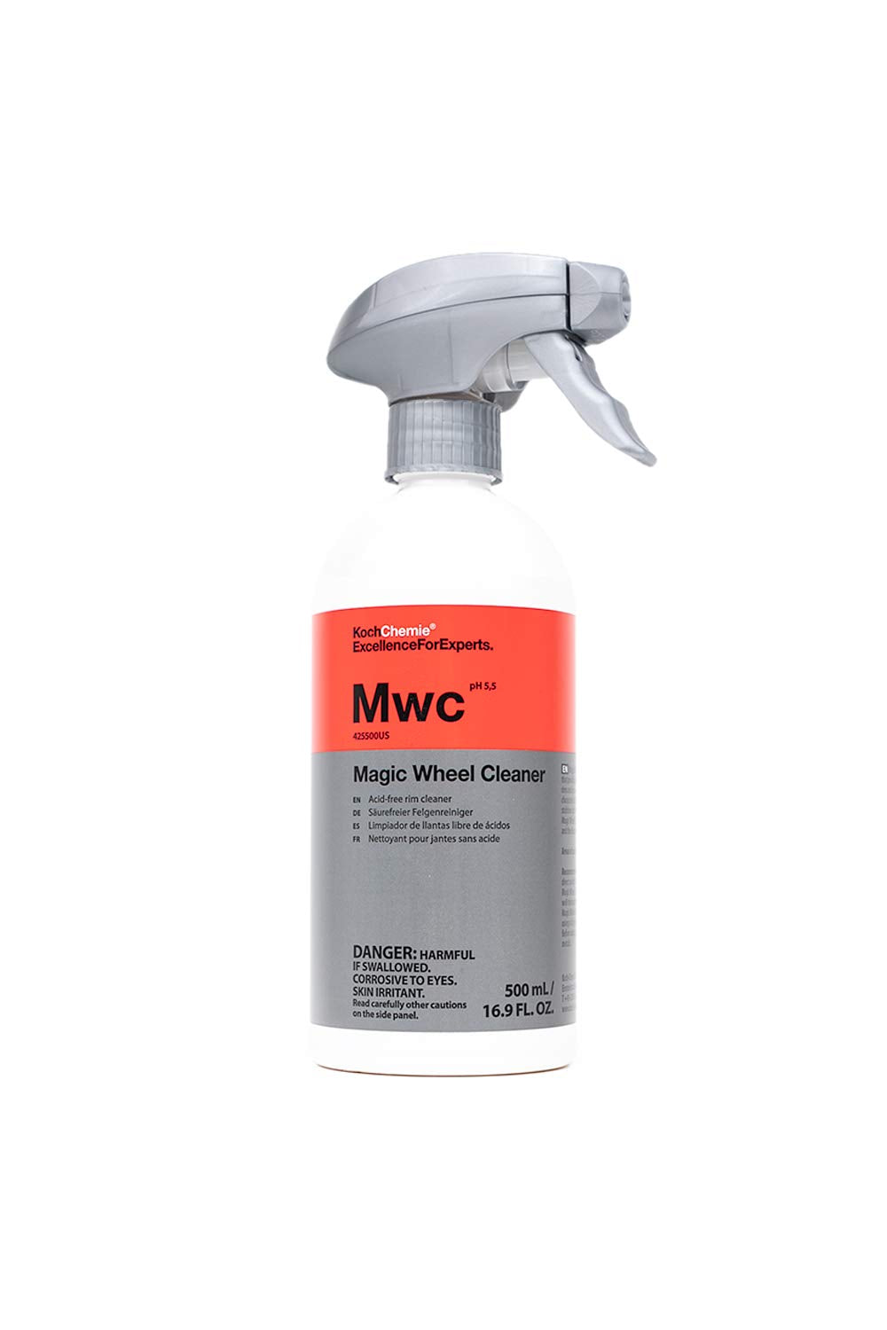 KOCHCHEMIE Magic Wheel Cleaner - Powerful Rim and Rim Well Cleaner; Acid Free, Dissolves Iron Particles Using Visible Red Discol