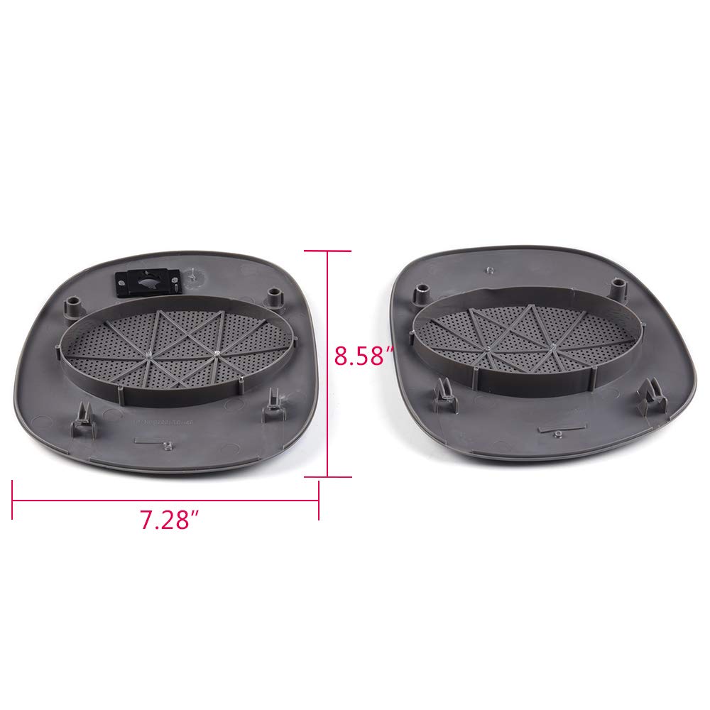 Pit66 Front Speaker Grill Cover Compatible With 98-05 Chevy Blazer/98-05 Gmc Jimmy Gray Grille 15046446