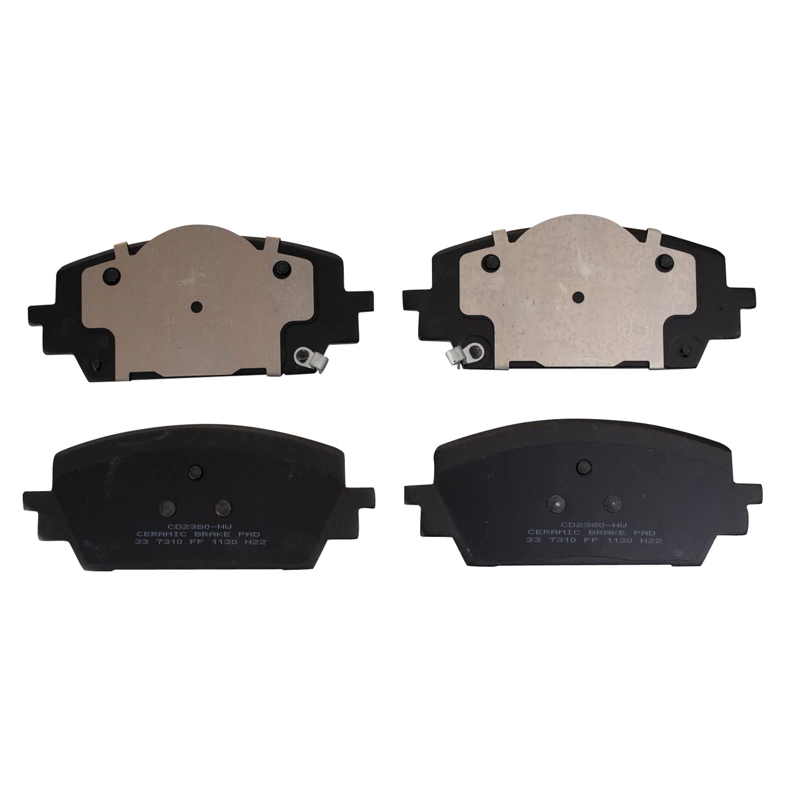 TRQ Front Brake Pads Ceramic Compatible with 2022 Hyundai Santa Cruz 2021-2022 Santa Fe Kia Sorento