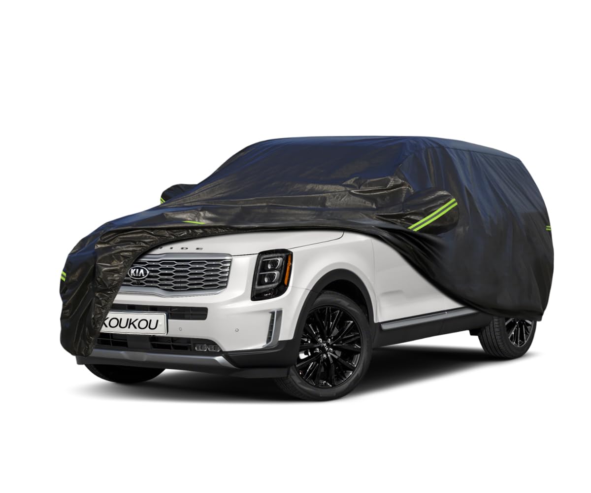 Koukou Waterproof Suv Car Cover Suitable For Kia Telluride From 2016 To 2025, 7 Layers Windproof All Weather Waterproof Outdoor