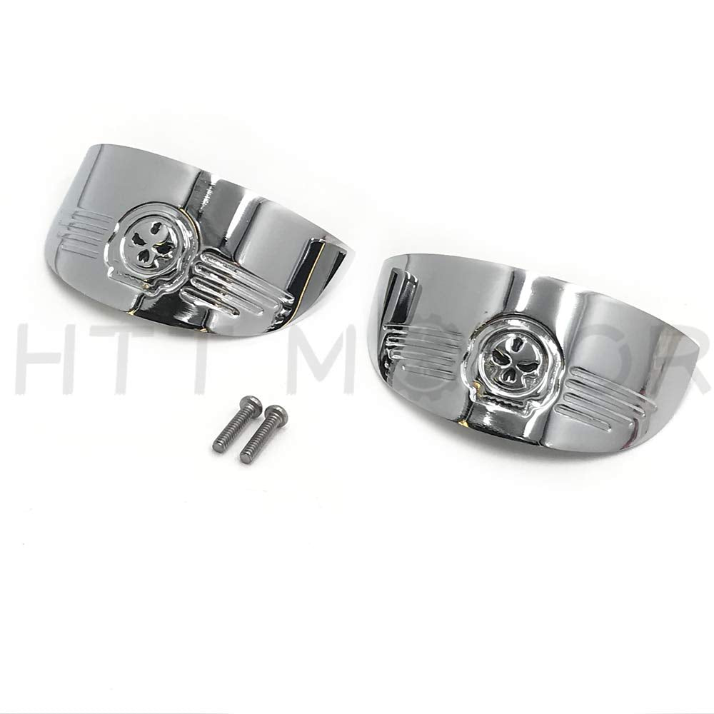 Httmt Mt325-020A- Skull Turn Signal Visors Compatible With Harley 86-92 Fxrt/86-90 Flst/88-17 Flstc/94-17 Flhr