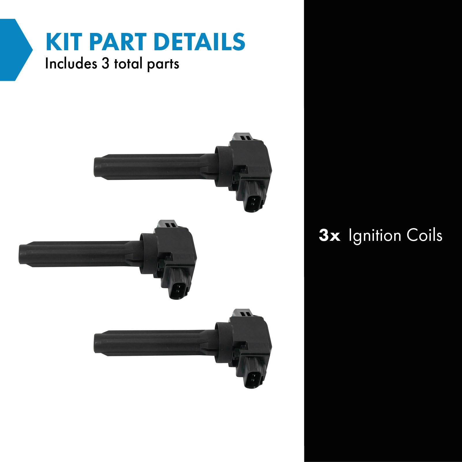 Trq Ignition Coil Set Compatible With 2014-2019 Mitsubishi Mirage 2017-2019 Mirage G4