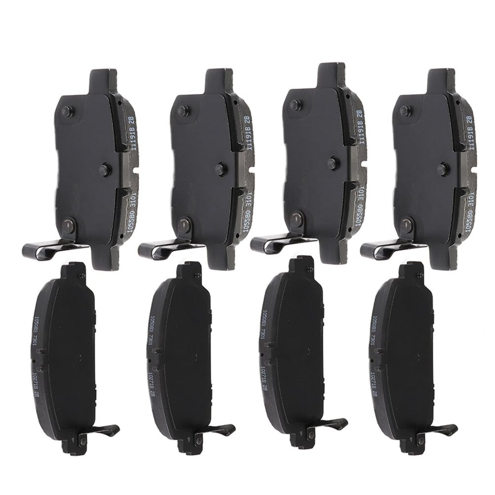 Cciyu D1654 D1451 Front & Rear Disc Brake Pads Kit For Honda For Accord 2013-2017 8Pcs