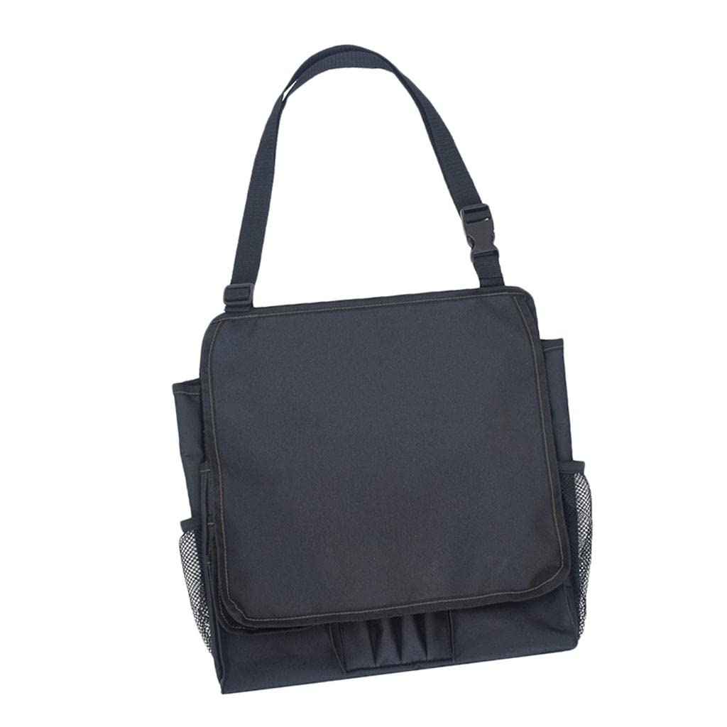 Loom Tree Multifunctional Car Front Seat Organizer Shoudle Bag Black with Black Line