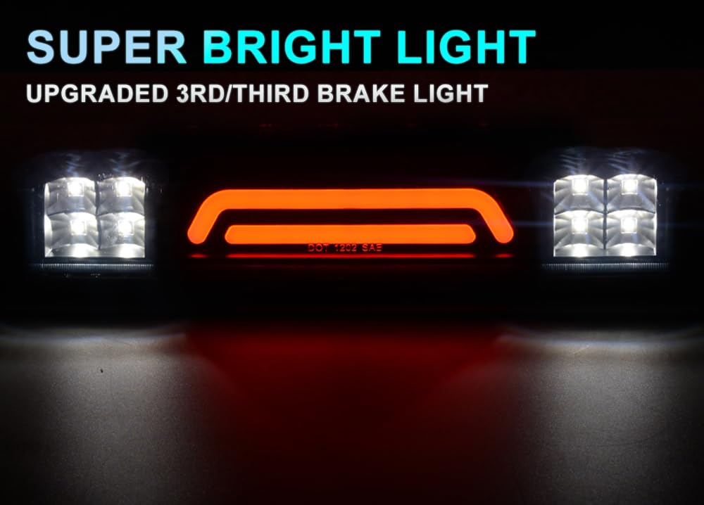 Pit66 Led 3Rd Brake Light, Compatible With Ford F150 Lobo 04-08/Fit Ford Explorer Sport Trac 07-10/Fit Lincoln Mark Lt 06-08, Th