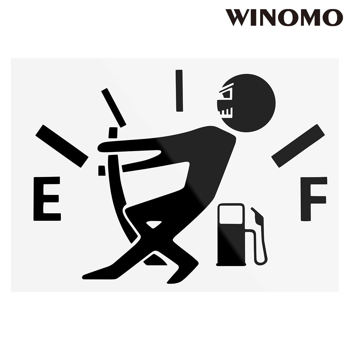 WINOMO Funny Car Stickers High Gas Consumption Decal Fuel Gage Empty Stickers (Black)