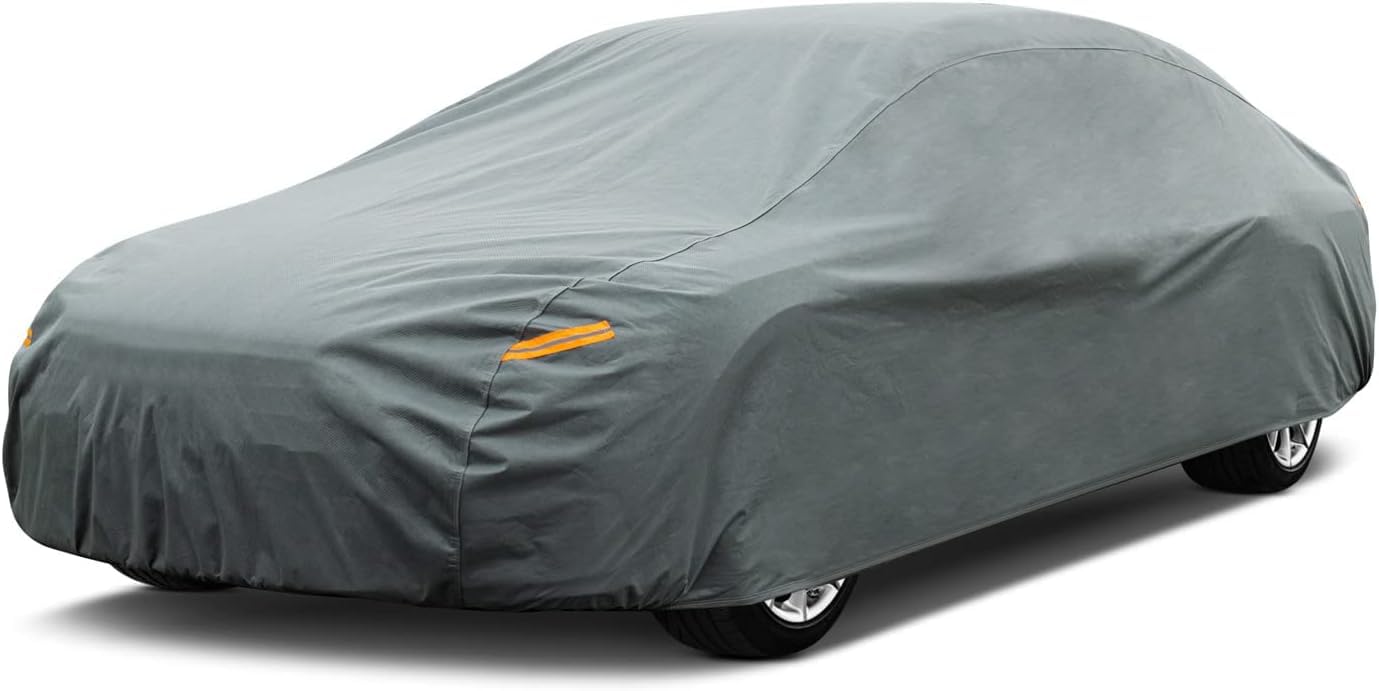 Kayme Heavy Duty Car Cover Custom Fit Plymouth Laser (1989-1994) Waterproof All Weather For Automobiles, Full Exterior Covers Su
