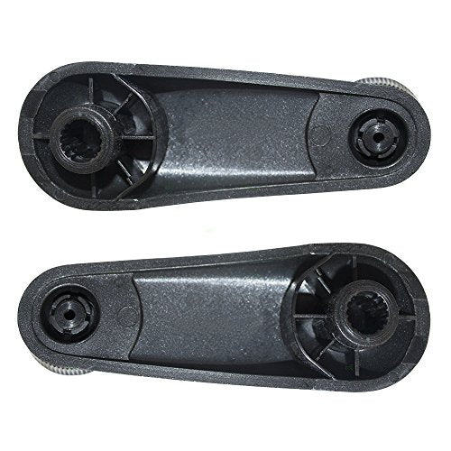 Brock Replacement Driver And Passenger Side Black Manual Window Crank Handles Set Compatible With 1999-2020 Silverado/Sierra & 2