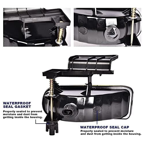 Pit66 Fog Lights, Compatible With 1999-2002 Chevy Silverado 1500 2500/01-02 Silverado 1500Hd 2500Hd 3500/00-06 Tahoe Suburban 15