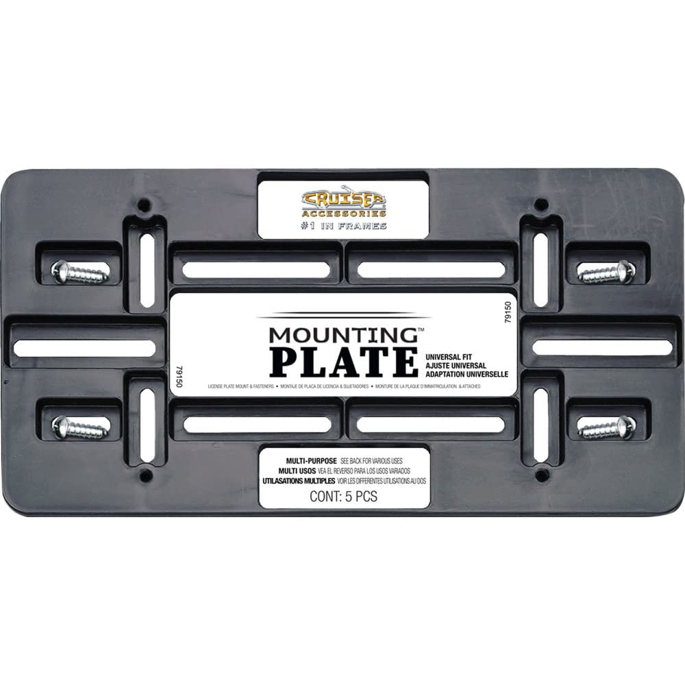 Cruiser Accessories 79150 Mounting Plate, Black, 1 Mount