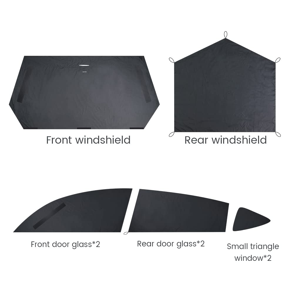 Havnby Tesla Model Y Curtains Car Privacy Windshield Sun Shade For Camping Foldable Auto Accessories Uv And Sun Protection 8-Pie