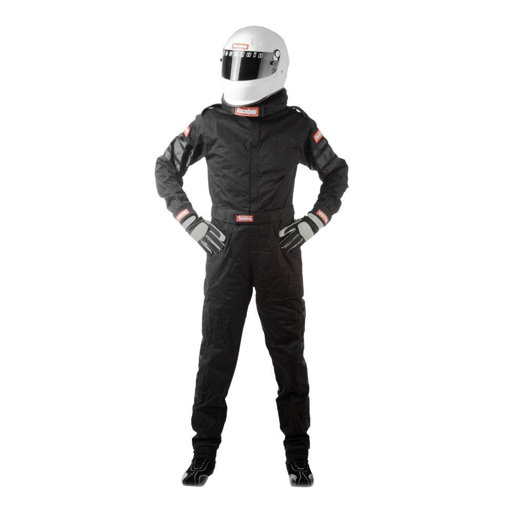 Racequip Racing Driver Fire Suit One Piece Single Layer Sfi 3.2A/ 1 Black 2X-Large 110007