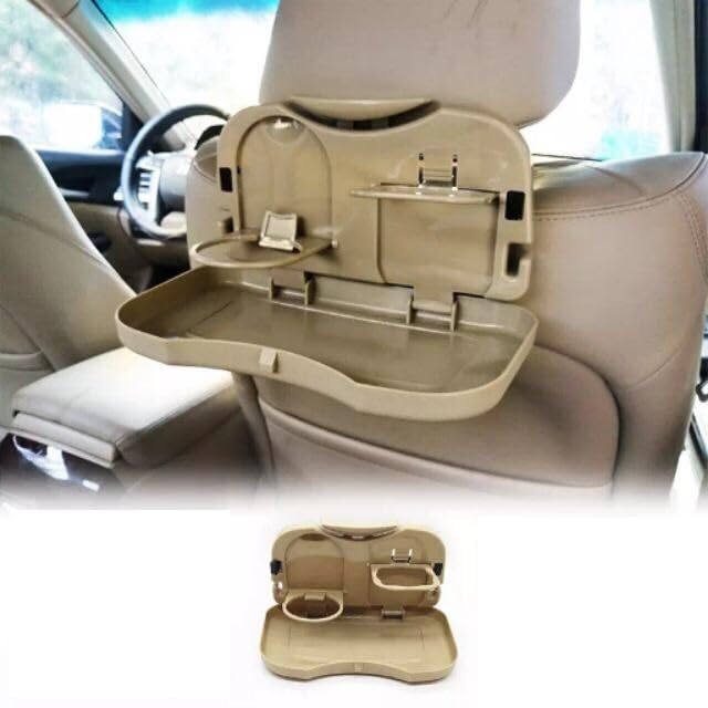 Foldable Compact Car Back Seat Tray for Food/Drinks/Cup/Bottle Holder Universal Pack of 1 Suitable for All Cars & SUV