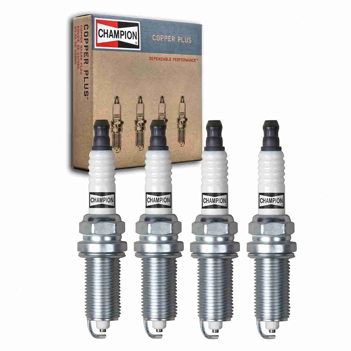 4 pc Champion Copper Plus Spark Plugs compatible with Jeep Renegade 2.4L L4 2015-2020